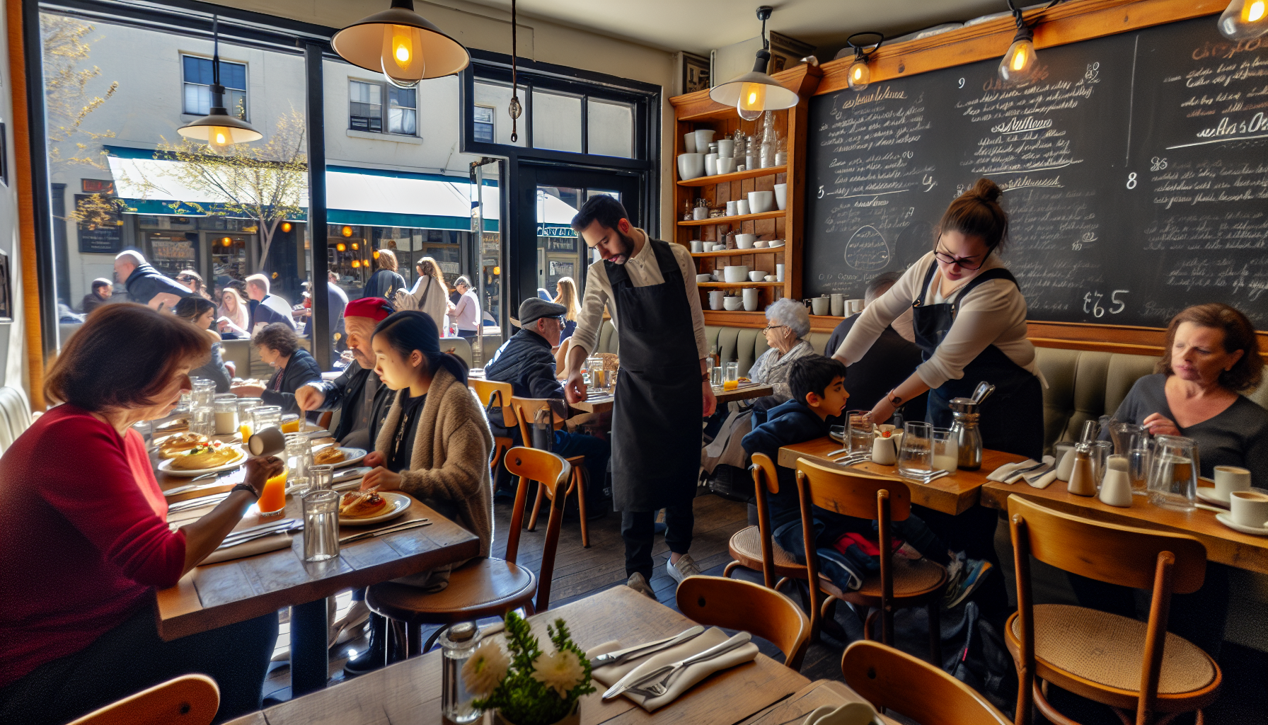 A cozy bistro serving family style weekend brunch in downtown Ottawa
